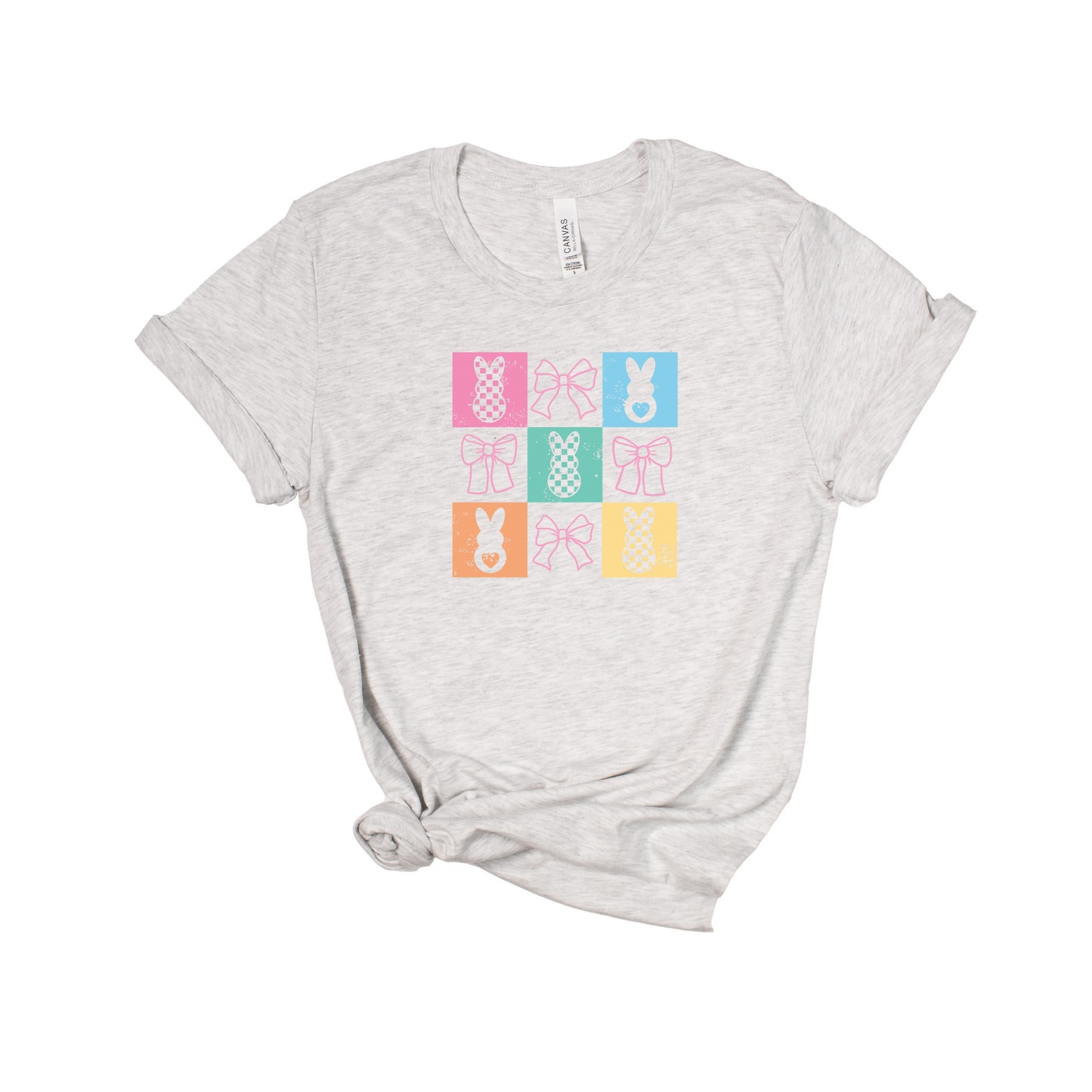 Colorful Easter Bunny & Bow Youth T-Shirt