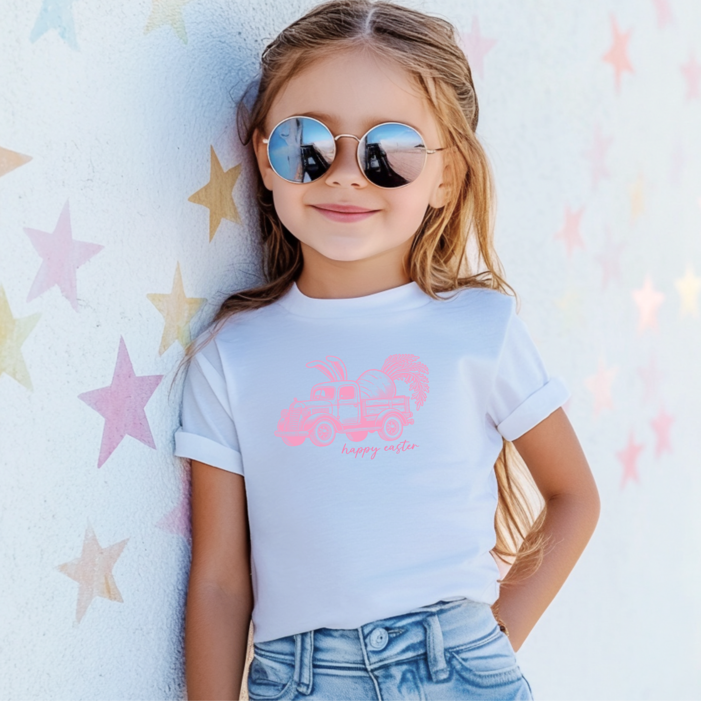 Happy Easter Truck Youth T-Shirt