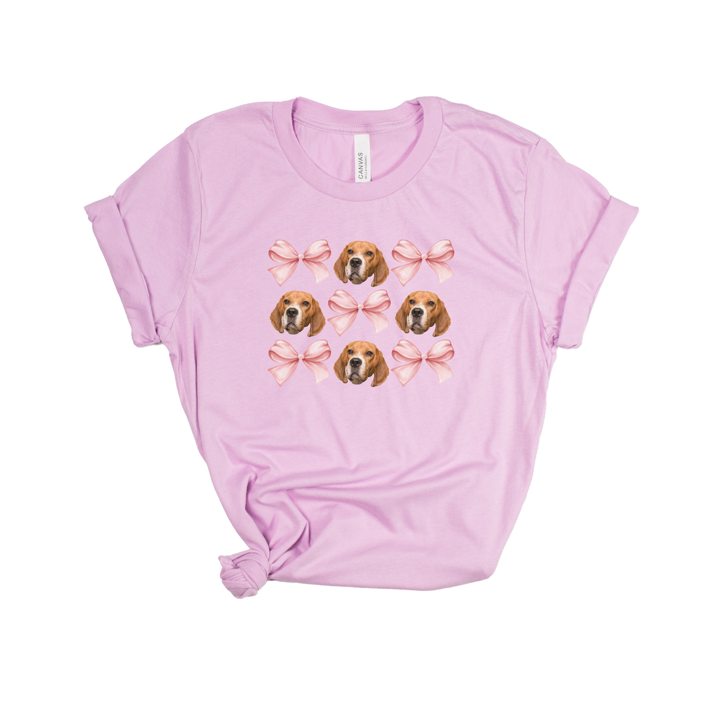 Custom Dog and Bow T-Shirt