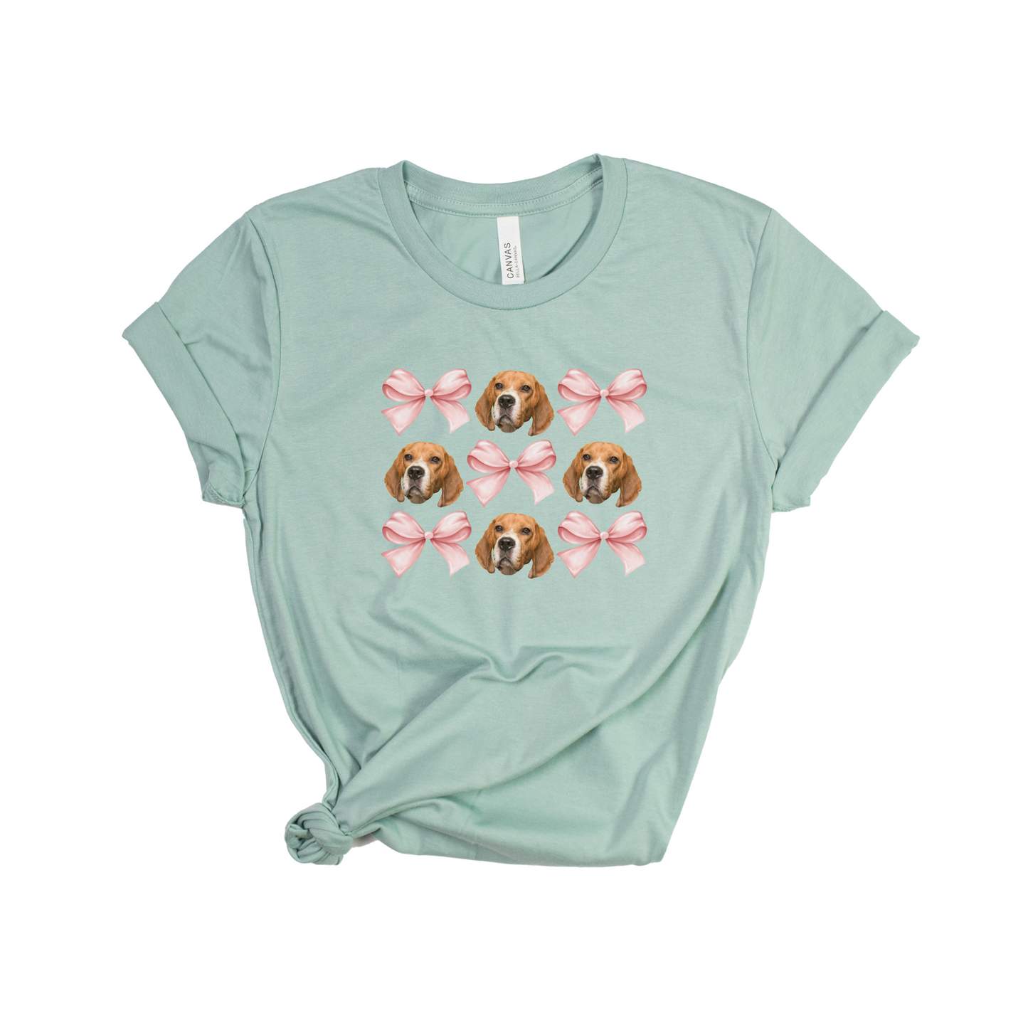 Custom Dog and Bow T-Shirt