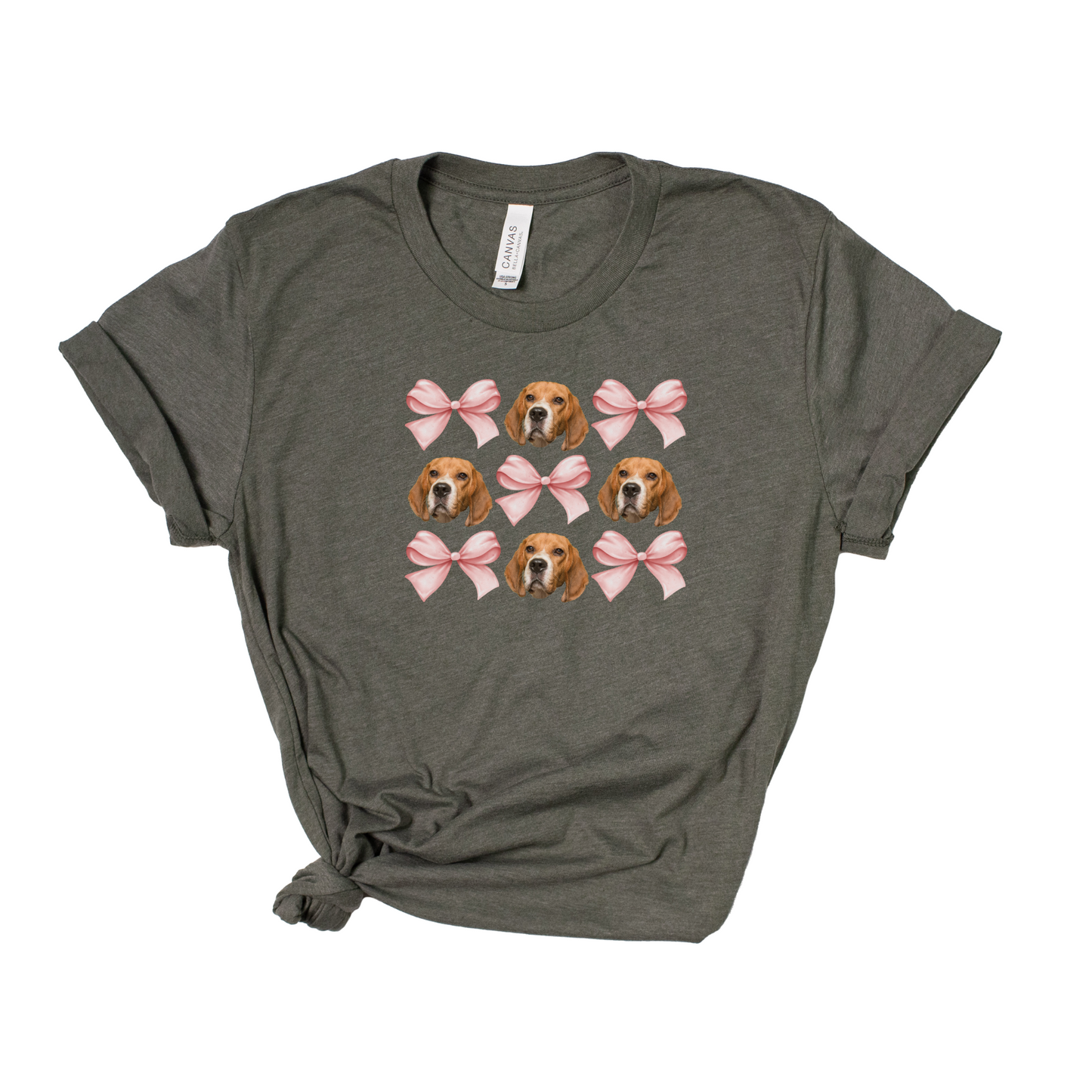 Custom Dog and Bow T-Shirt