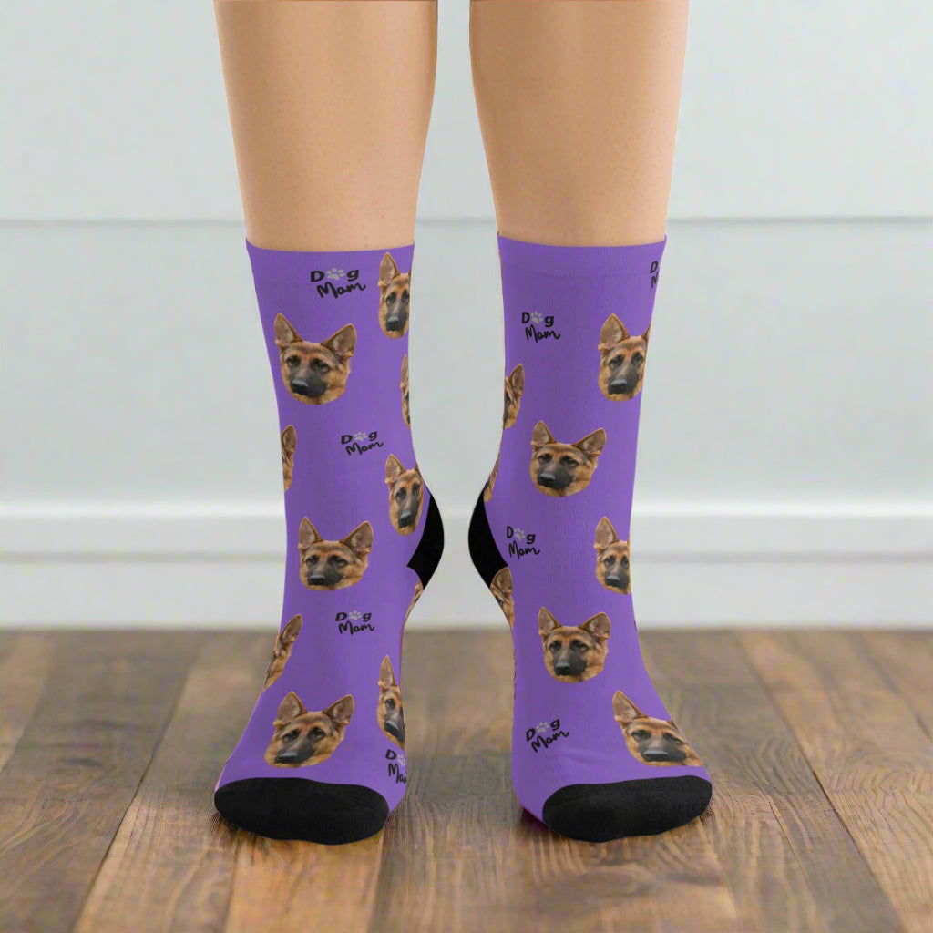 Custom Fun Dog Mom Socks