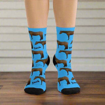 Custom Horse Crew Socks