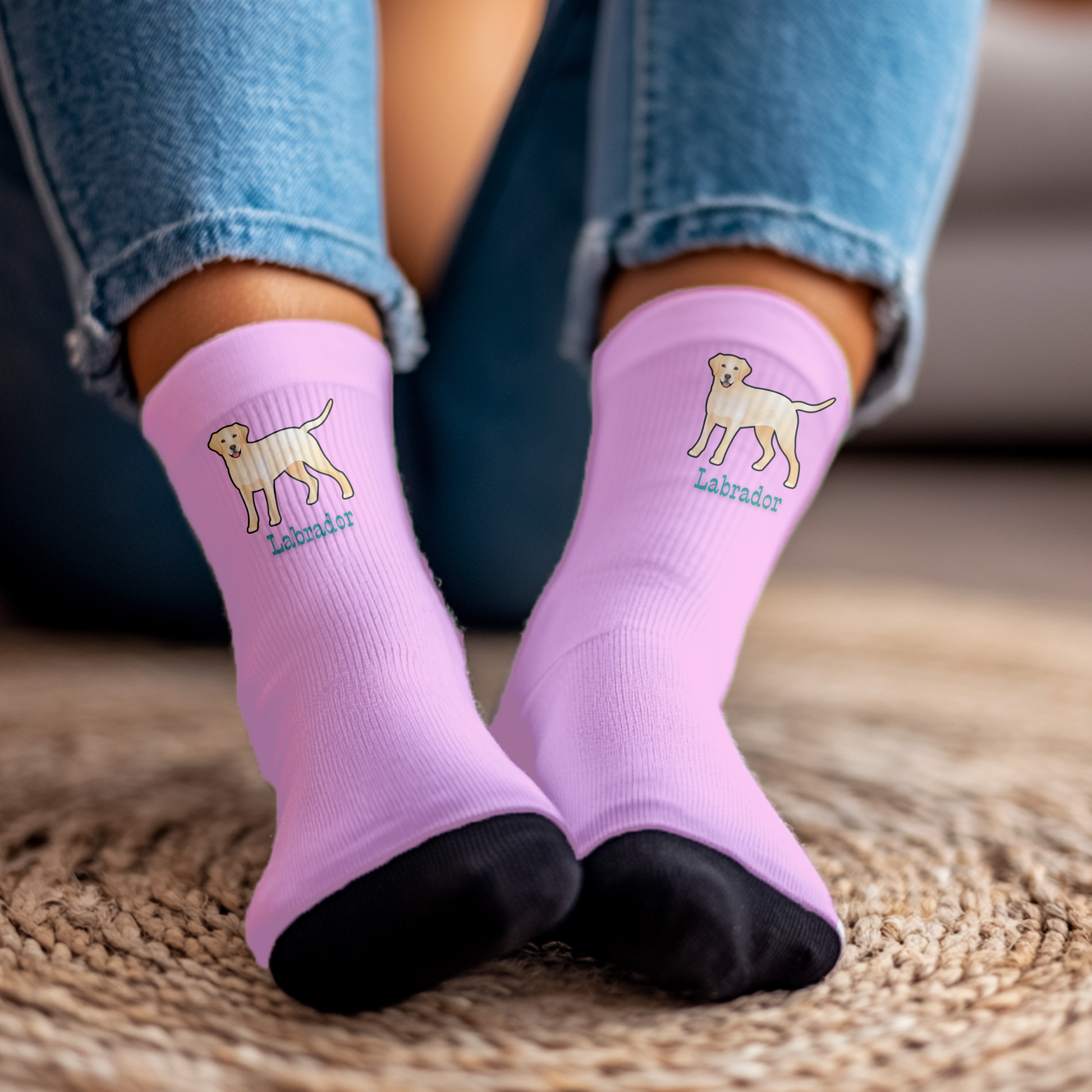 Labrador Breed Crew Socks