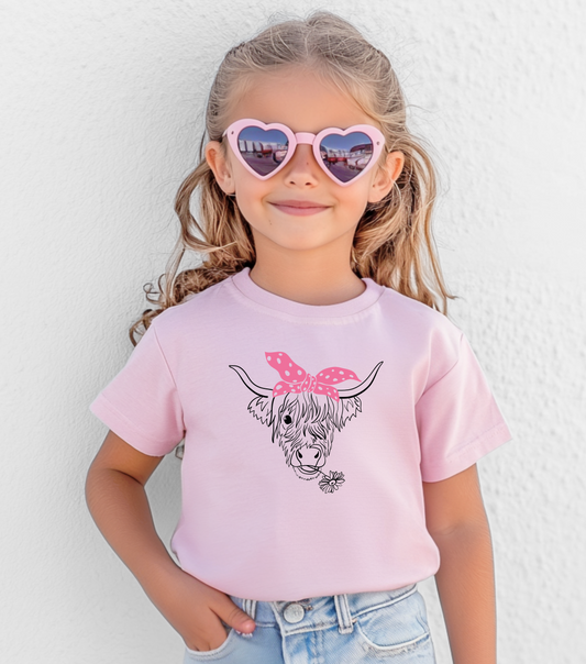 Cute Highland Cow Youth Tee