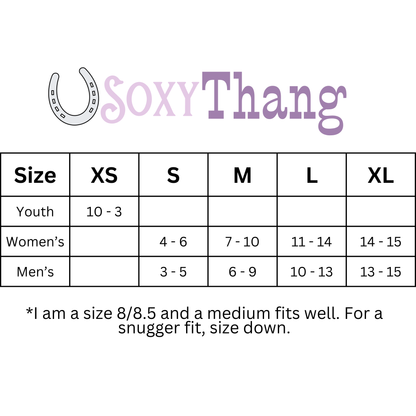 No show socks size chart