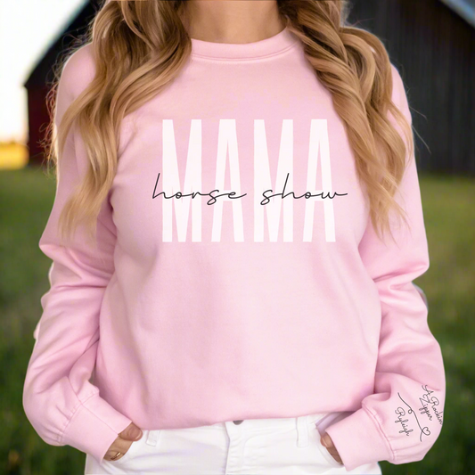 Pink Horse Show Mama Sweatshirt