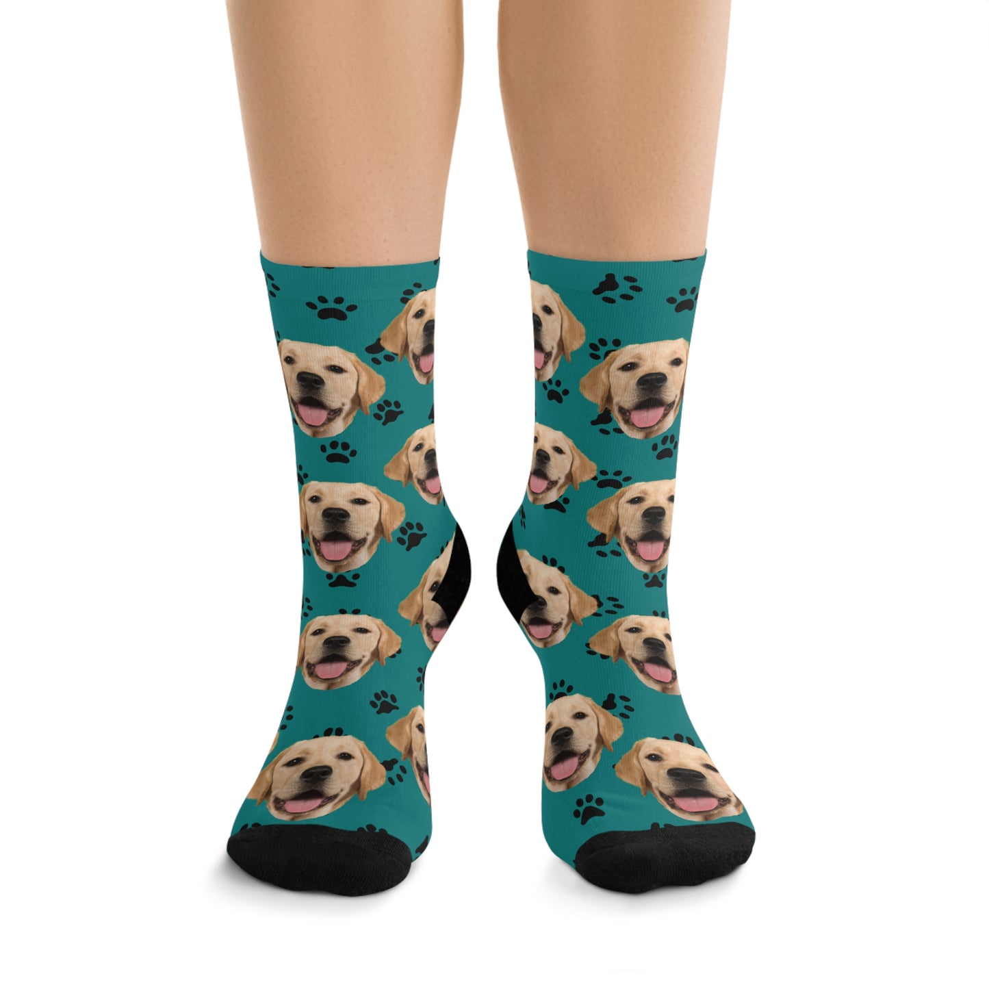 Yellow Lab Face Crew Sock